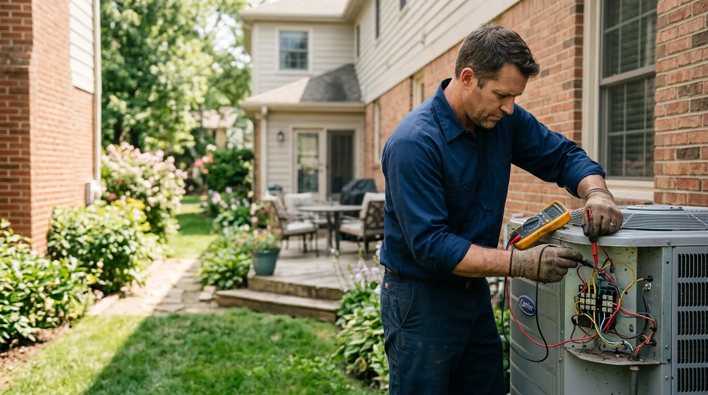 HVAC technician working near Floris, IA